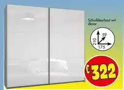 Budget Meubelen Schuifdeurkast wit decor aanbieding