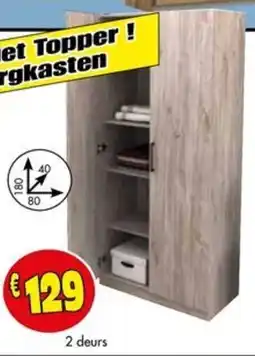 Budget Meubelen Bergkasten 2 deurs aanbieding