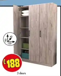 Budget Meubelen Bergkasten 3 deurs aanbieding