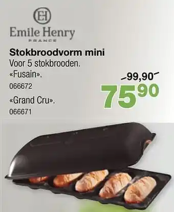Home & Co Stokbroodvorm mini fusain aanbieding