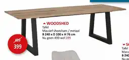 Weba WOODSHED aanbieding