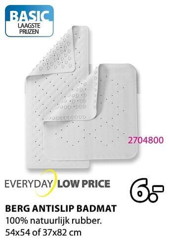 Jysk Berg antislip badmat aanbieding