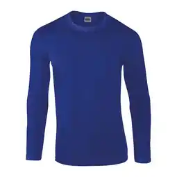Decathlon Unisex Softstyle Tshirt met lange mouwen voor volwassenen (Koningsblauw) aanbieding
