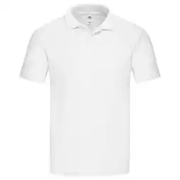 Decathlon Heren Originele Effen Polo Shirt (Wit) aanbieding