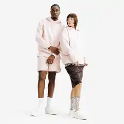 Decathlon Uniseks hoodie Elementals roze aanbieding