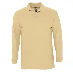 Decathlon Volwassen uniseks Winter II poloshirt met lange mouwen (Zand) aanbieding