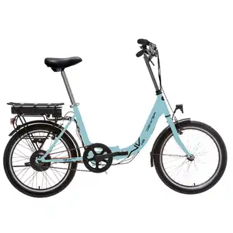 Decathlon Denver 1000 opvouwbare elektrische fiets, blauw aanbieding