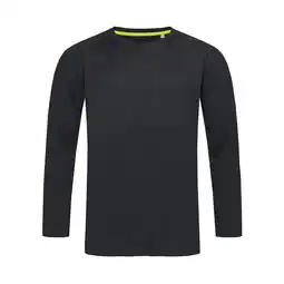Decathlon Heren Active 140 Tshirt met lange mouwen (Zwart Opaal) aanbieding
