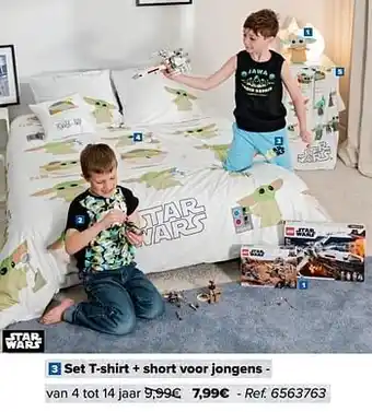 Carrefour Set t-shirt + short voor jongens aanbieding