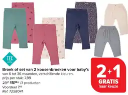 Carrefour Broek of set van 2 kousenbroeken voor baby's aanbieding