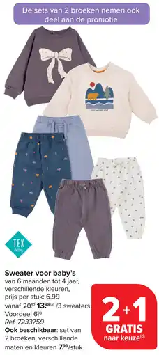 Carrefour Sweater voor baby's aanbieding