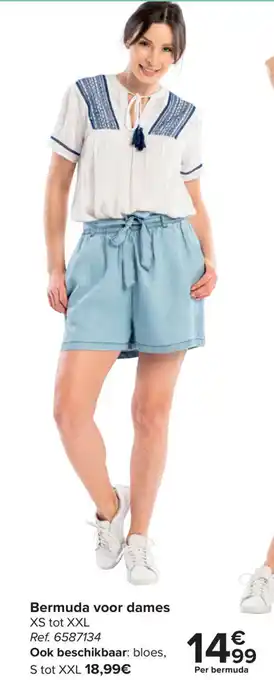 Carrefour Market Bermuda voor dames XS to XXL aanbieding