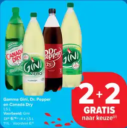 Carrefour Gamma Gini, Dr. Pepper en Canada Dry aanbieding