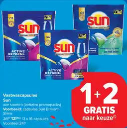 Carrefour Vaatwascapsules Sun aanbieding