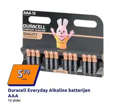 Action Duracell Everyday Alkaline batterijen AAA aanbieding