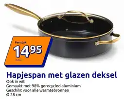 Action Hapjespan met glazen deksel aanbieding