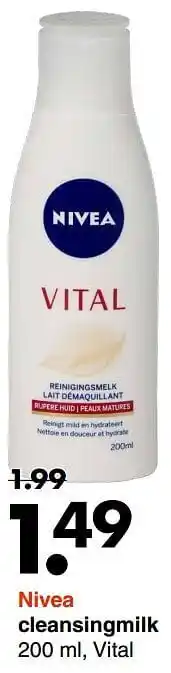 Wibra Nivea cleansingmilk aanbieding