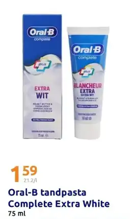 Action Oral-B tandpasta Complete Extra White aanbieding