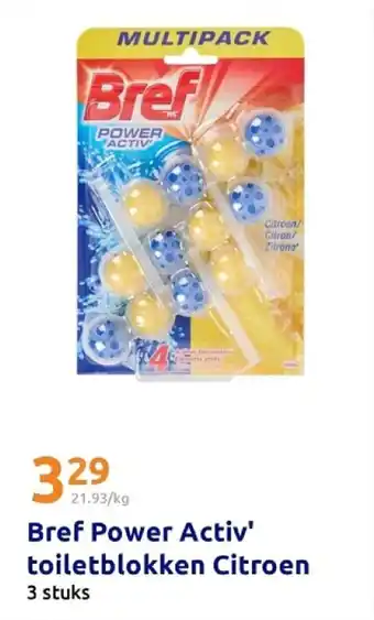 Action Bref Power Activ' toiletblokken Citroen aanbieding