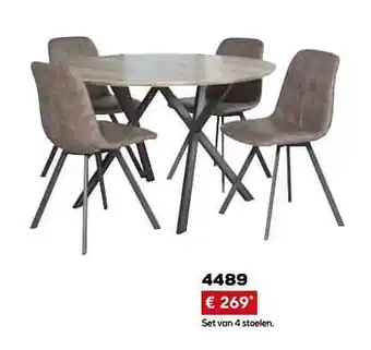Crack Set van 4 stoelen aanbieding
