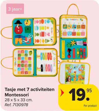 Carrefour Tasje met 7 activiteiten Montessori aanbieding