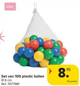 Carrefour Set van 100 plastic ballen aanbieding