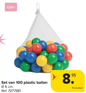 Carrefour Set van 100 plastic ballen aanbieding