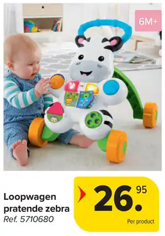 Carrefour Loopwagen pratende zebra aanbieding