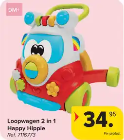 Carrefour Loopwagen 2 in 1 Happy Hippie aanbieding