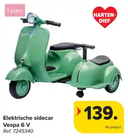 Carrefour Elektrische sidecar Vespa 6 V aanbieding