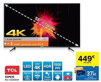Carrefour Tcl 55p615 aanbieding