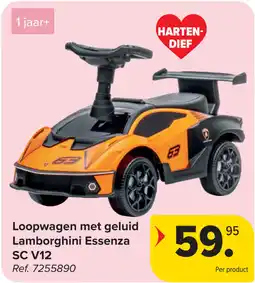 Carrefour Loopwagen met geluid Lamborghini Essenza SC V12 aanbieding