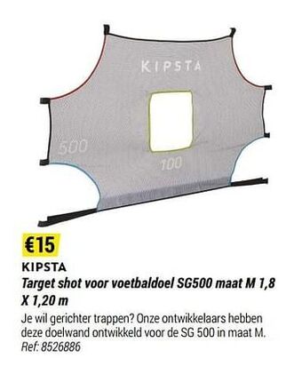 Target shot voor voetbaldoel sg500