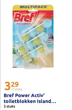 Action Bref Power Activ' toiletblokken Island Dream aanbieding