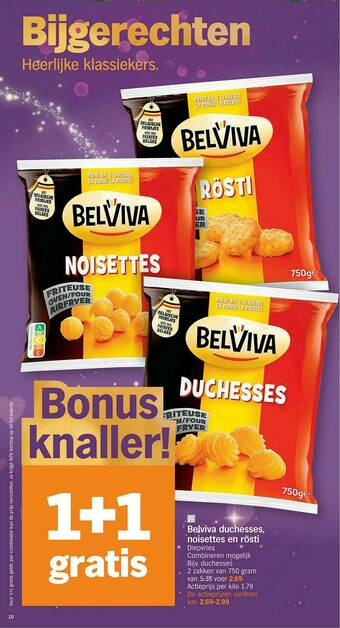 Albert Heijn Belviva Duchesses, Noisettes En Rösti aanbieding