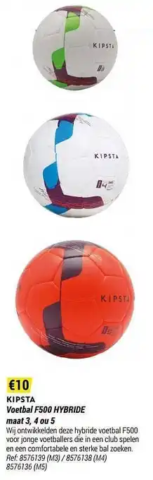Decathlon Voetbal f500 hybride aanbieding