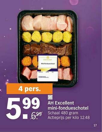 Albert Heijn Ah Excellent Mini Fondueschotel aanbieding