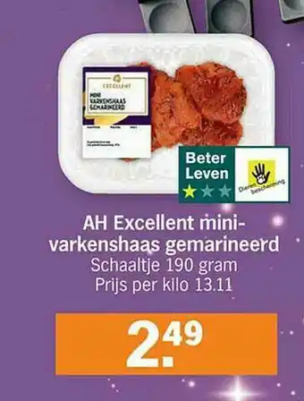 Albert Heijn Ah Excellent Mini Varkenshaas Gemarineerd aanbieding