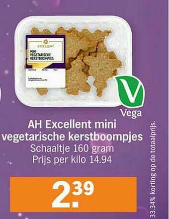 Albert Heijn Ah Excellent Mini Vegetarische Kerstboompjes aanbieding