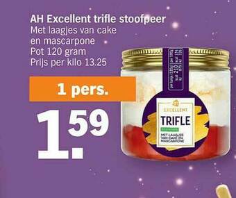 Albert Heijn Ah Excellent Trifle Stoofpeer aanbieding