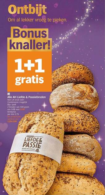 Albert Heijn Alle Ah Liefde & Passiebroden aanbieding