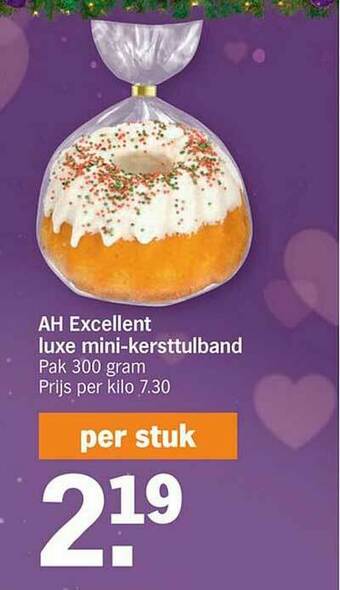 Albert Heijn Ah Excellent Luxe Mini Kersttulband aanbieding