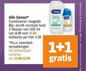 Albert Heijn Alle Sanex aanbieding