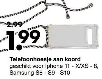 Telefoonhoesje aan koord