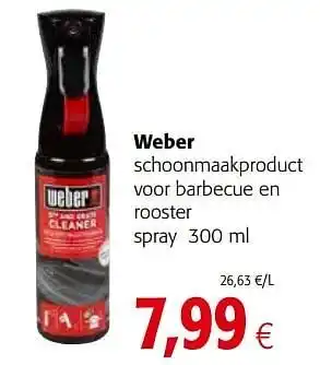 Colruyt Weber schoonmaakproduct voor barbecue en rooster spray aanbieding