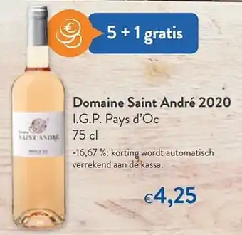 OKay Domaine saint andré 2020 i.g.p. pays d`oc aanbieding