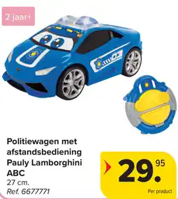 Carrefour Politiewagen met afstandsbediening Pauly Lamborghini ABC aanbieding