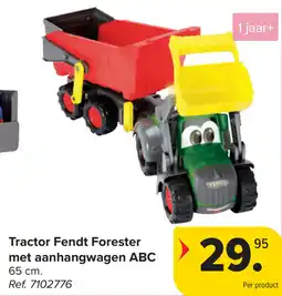 Carrefour Tractor Fendt Forester met aanhangwagen ABC aanbieding