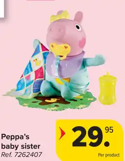 Carrefour Peppa's baby sister aanbieding