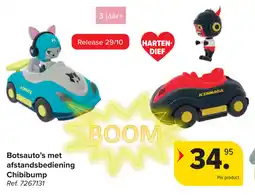 Carrefour Botsauto's met afstandsbediening Chibibump aanbieding